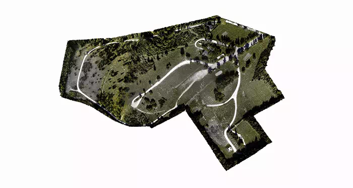Rilievo aerofotogrammetrico: ortofoto nadirale del pianoro del Monte Croce Guardia presso Arcevia